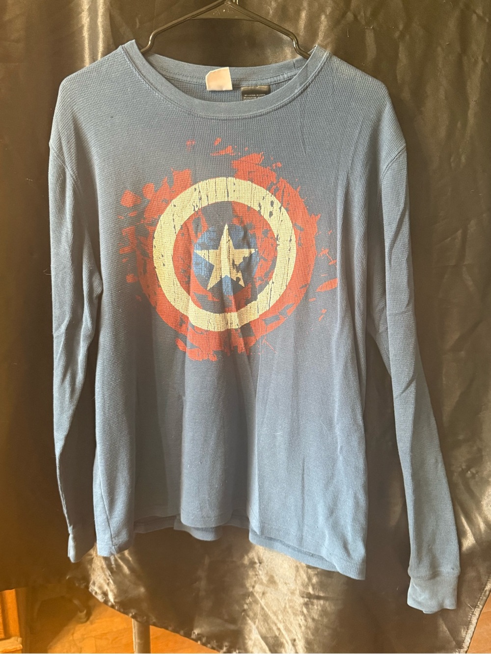 Women’s Blue Captain Shield Long-Sleeve Top